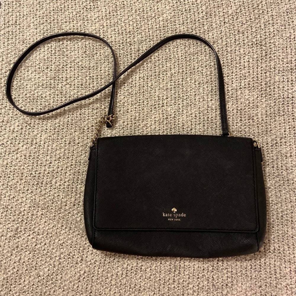 Kate Spade Black Flap Crossbody